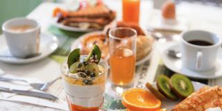 A healthy and delicious breakfast at the Hotel Florence Nice